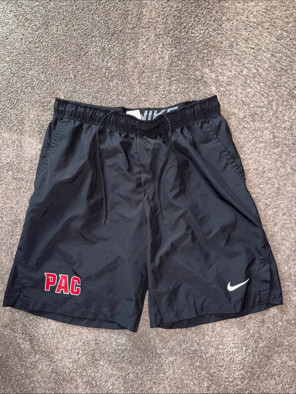 Nike Men’s Black Athletic Shorts with PAC Logo